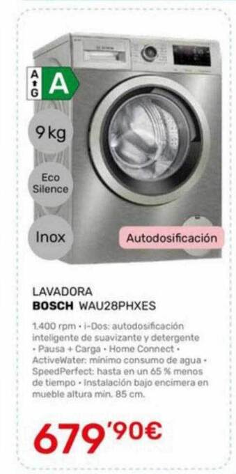 Cenor Lavadora bosch wau28phxes oferta
