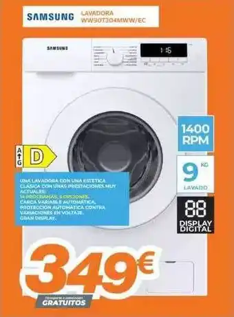 Pascual Martí Samsung lavadora ww90t304mww ec oferta