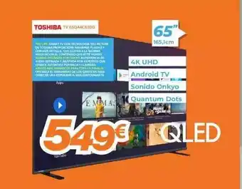 Pascual Martí Toshiba tv 65qa4c63dg oferta