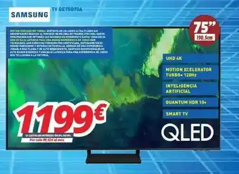 Mi electro Samsung tv qe75q70a oferta