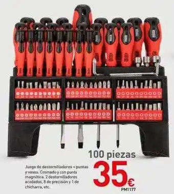 Mi Bricolaje Juego de destonilladores + puntas 100 piezas oferta