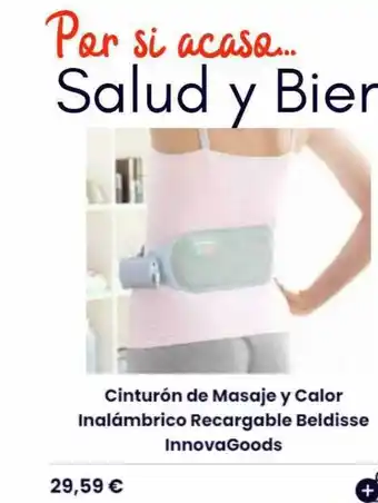 Bricolaje Soriano Cinturón de masaje y calor inalámbrico recargable beldisse innovagoods oferta