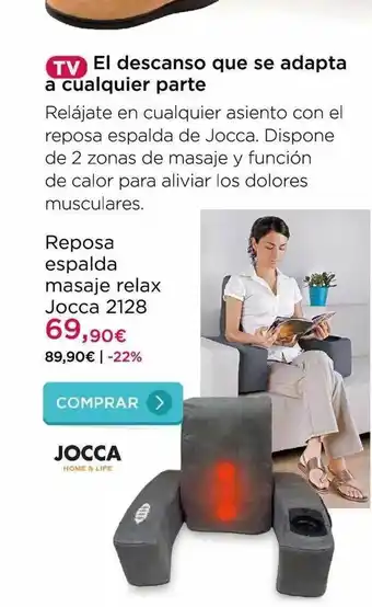 La tienda en casa Reposa espalda masaje relax jocca 2128 oferta