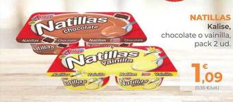 SPAR Gran Canaria Natillas kalise chocolate o vainilla pack 2 oferta