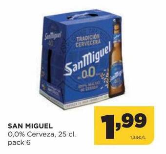 Alimerka San miguel 0.0% cerveza oferta