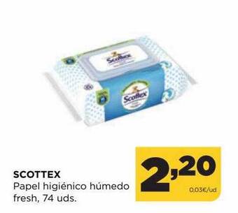 Alimerka Scottex papel higiénico húmedo fresh oferta