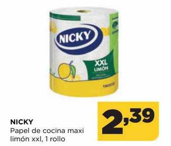 Alimerka Nicky papel de cocina maxi limón xxl oferta