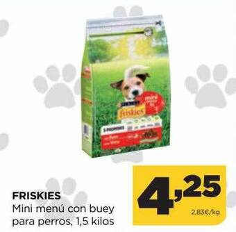 Alimerka Friskies mini menú con buey para perros oferta