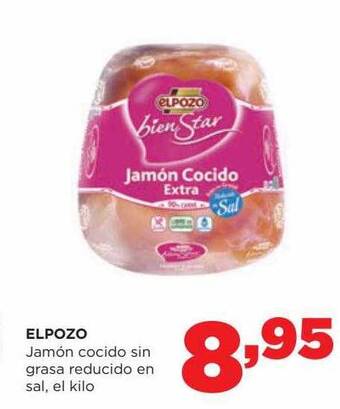 Alimerka Elpozo jamón cocido sin grasa reducido en sal oferta