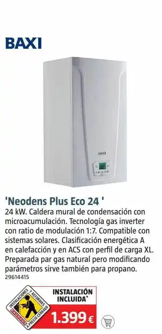 Bauhaus 'neodens plus eco 24' baxi oferta