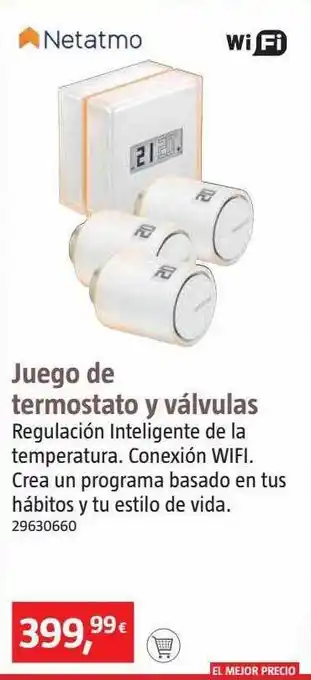 Bauhaus Juego de termostato y válvulas netatmo oferta