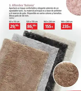Bauhaus 3. alfombra 'bolonia' oferta