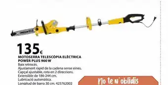 Motoserra telescòpia elèctrica power plus 900 w
