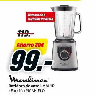 MediaMarkt Moulinex batidora de vaso lm811d oferta