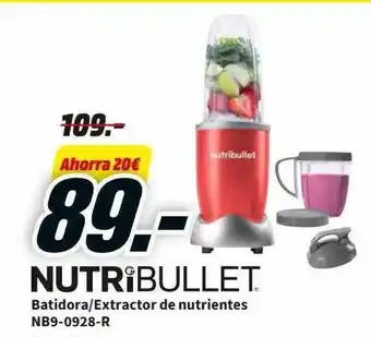 MediaMarkt Nutrbullet batidora extractor de nutrientes nb9-0928-r oferta