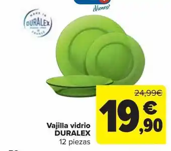 Carrefour Vajilla vidrio duralex 12 piezas oferta
