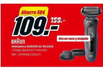 MediaMarkt Braun afeitadora shaver 60-n1200s oferta