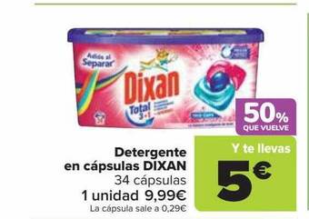 Carrefour Detergente en cápsulas dixan oferta
