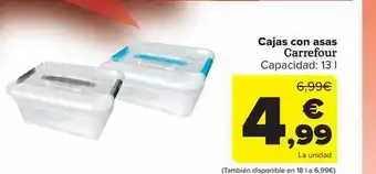 Carrefour Cajas con asas carrefour oferta