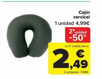 Carrefour 2a unidad -50% cojín cervical oferta