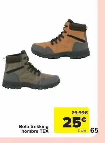 Carrefour Bota trekking hombre tex oferta