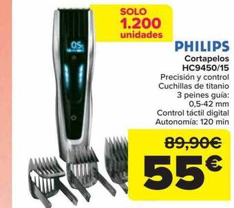Carrefour Philips cortapelos hc9450 15 oferta