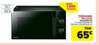 Carrefour Toshiba microondas tm020mm-22 oferta
