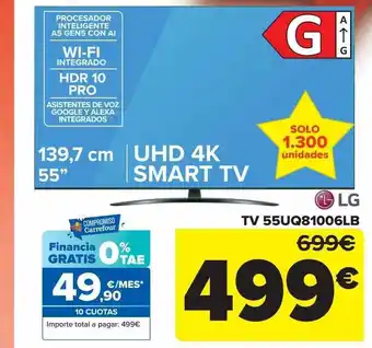 Carrefour Lg tv 55uq81006lg oferta