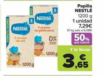 Carrefour Papilla nestlé oferta