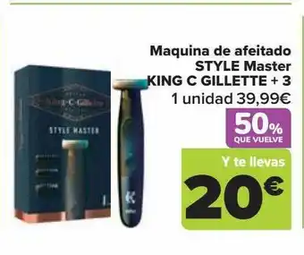 Carrefour Maquina de afeitador style master king c gillette oferta