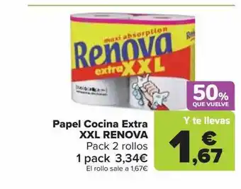 Carrefour Papel cocina extra xxl renova oferta