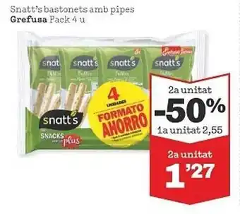 Sorli Snatt's bastonets amb pipes grefusa oferta