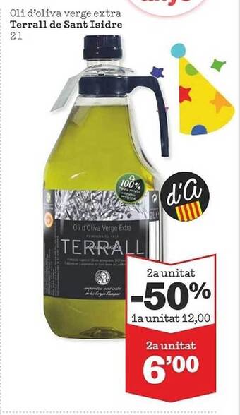 Sorli Oli d'oliva verge extra terrall de sant isidre oferta