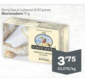 Sorli Navalles al natural 8 10 peces mariscadora oferta