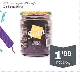 Sorli Olives negres d'aragó la sota oferta