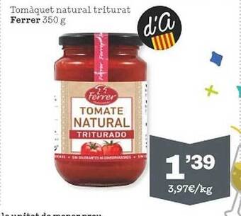 Sorli Tomàquet natural triturat ferrer oferta