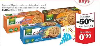 Sorli Galetes digestive de xocolata de civada i taronja o de civada amb xocolata i taronja gullón oferta