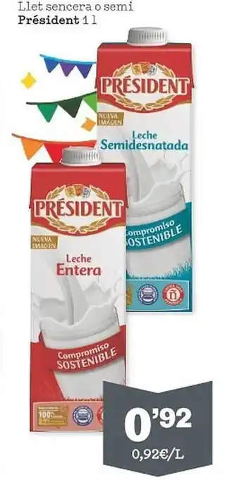 Sorli Llet sencera o semi président oferta