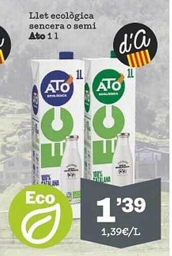 Sorli Llet ecològica sencera o semi ato oferta
