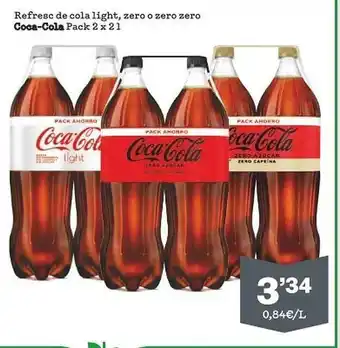 Sorli Refresc de cola light zero o zero zero coca-cola oferta