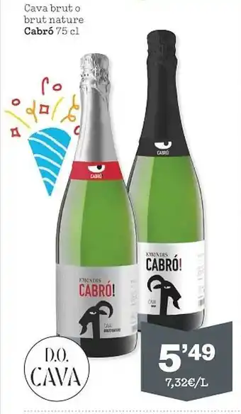 Sorli Cava brut o brut nature cabró oferta