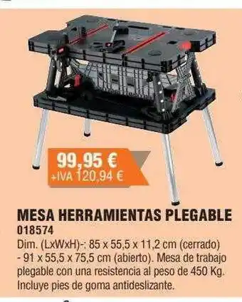 Optimus Mesa herramientas plegable oferta