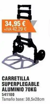Optimus Carretilla superplegable aluminio 70kg oferta