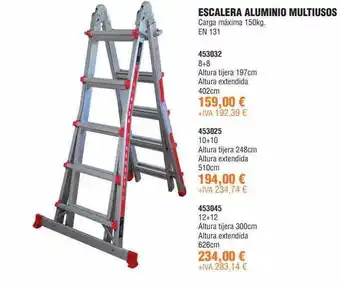 Optimus Escalera aluminio multiusos oferta