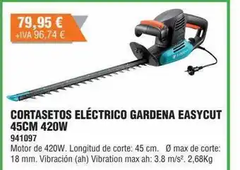Optimus Cortasetos eléctrico gardena eascycut 45cm 420w oferta