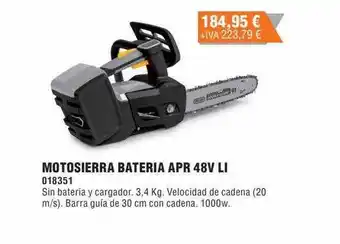 Optimus Motosierra bateria apr 48v li oferta