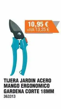 Optimus Tijera jardin acero mango ergonomico gardena corte 18mm oferta
