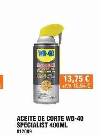 Optimus Aceite de corte wd-40 specialist 400ml oferta