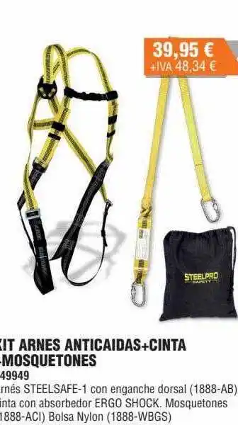 Optimus Kit arnes anticaidas + cinta mosquetones oferta