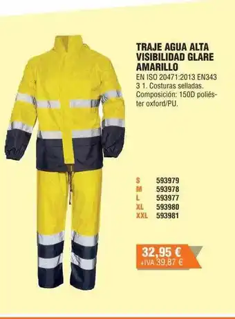 Optimus Traje agua alta visibilidad glare amarillo oferta